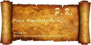 Pucz Kapisztrán névjegykártya
